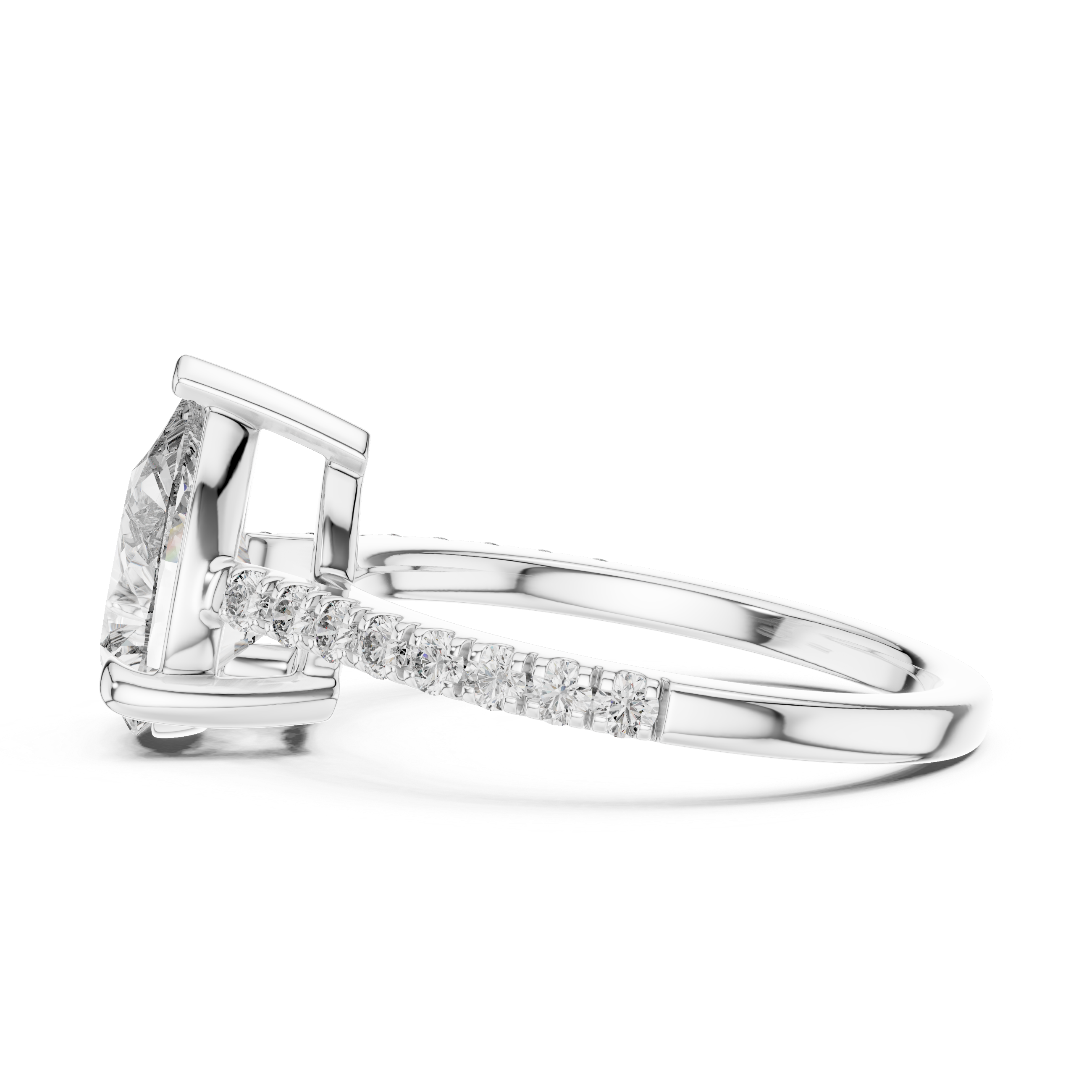 Pear Lab Grown Diamond Split-Shank Engagement Ring