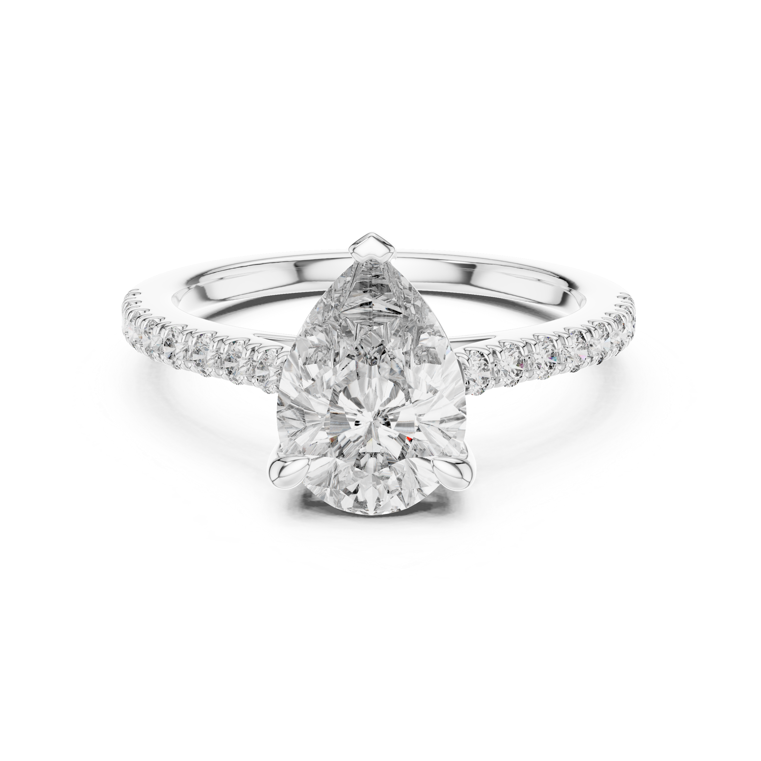 Pear Lab Grown Diamond Split-Shank Engagement Ring