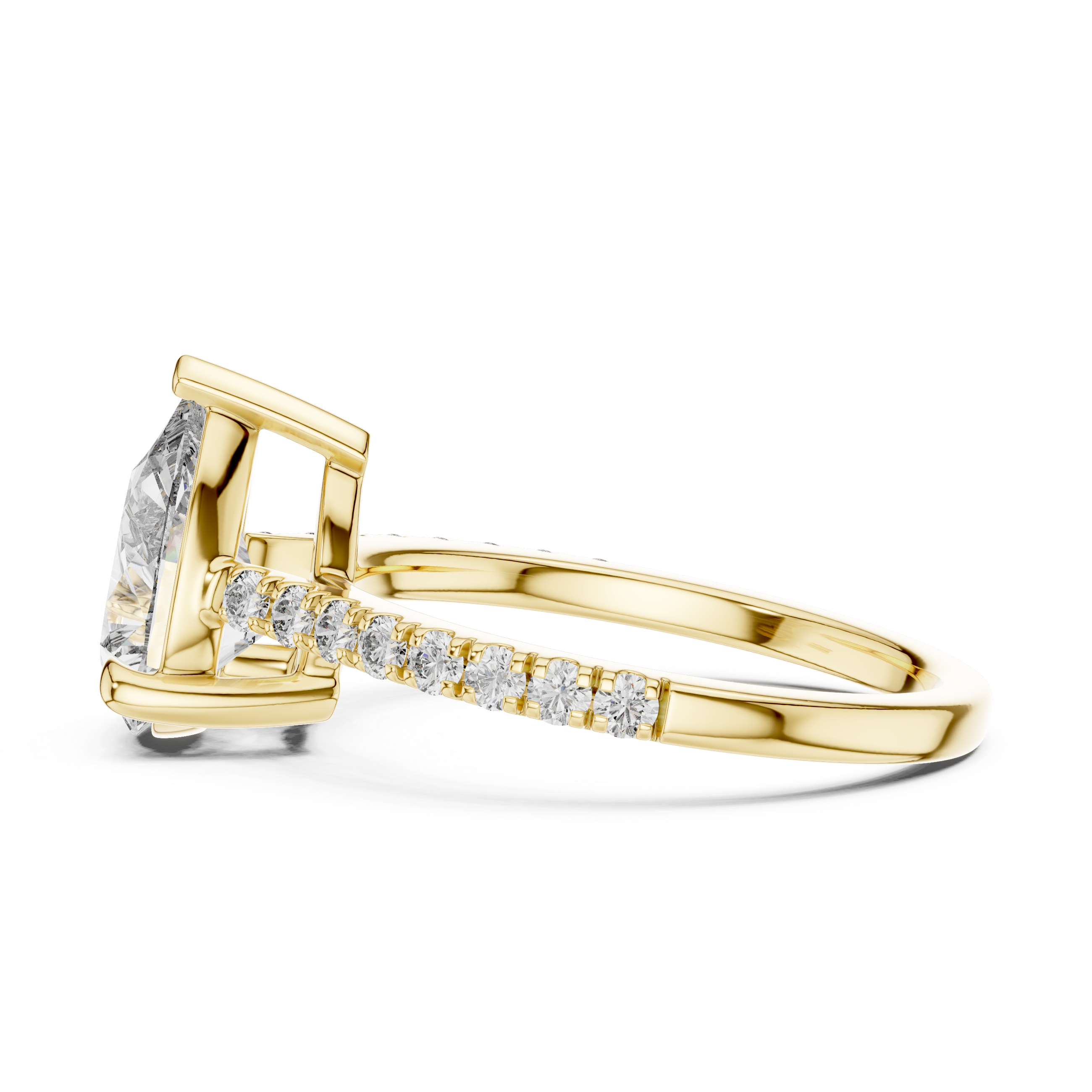 Pear Lab Grown Diamond Split-Shank Engagement Ring