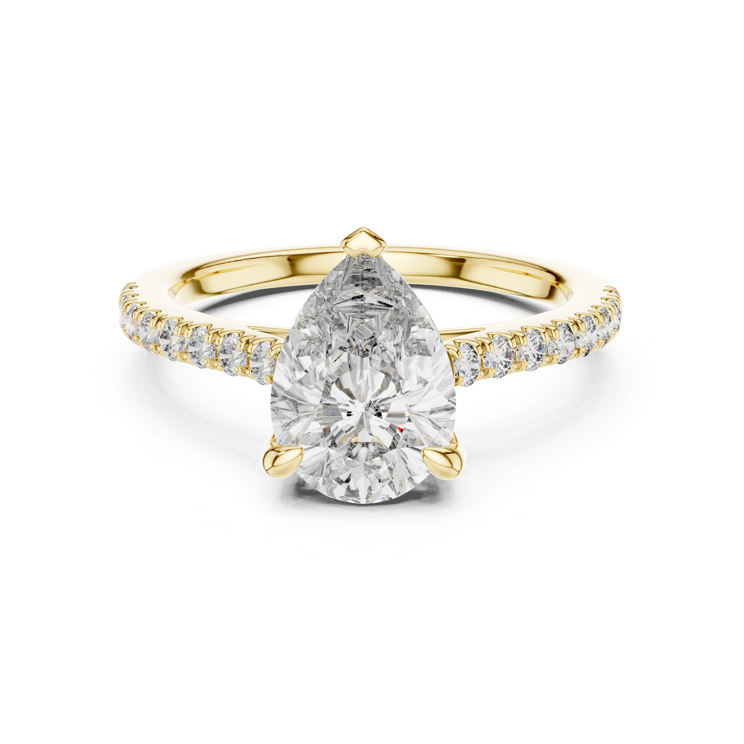 Pear Lab Grown Diamond Split-Shank Engagement Ring