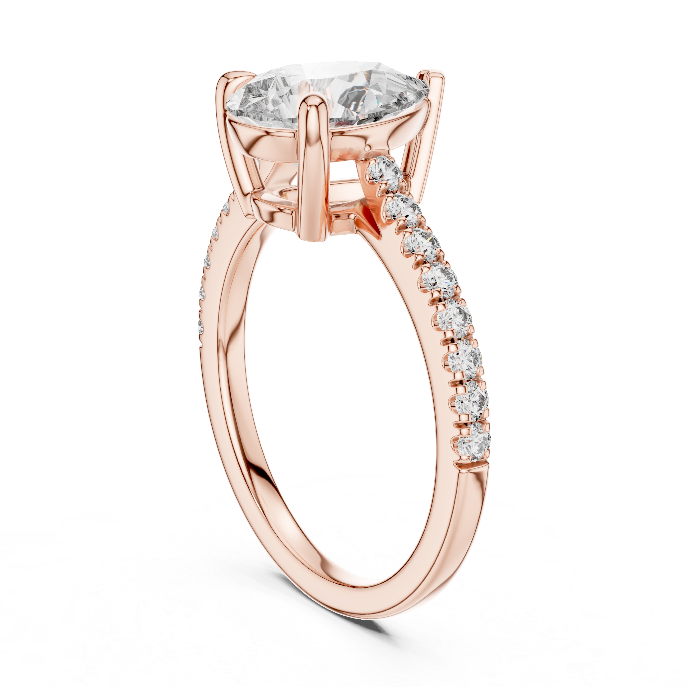 Pear Lab Grown Diamond Split-Shank Engagement Ring