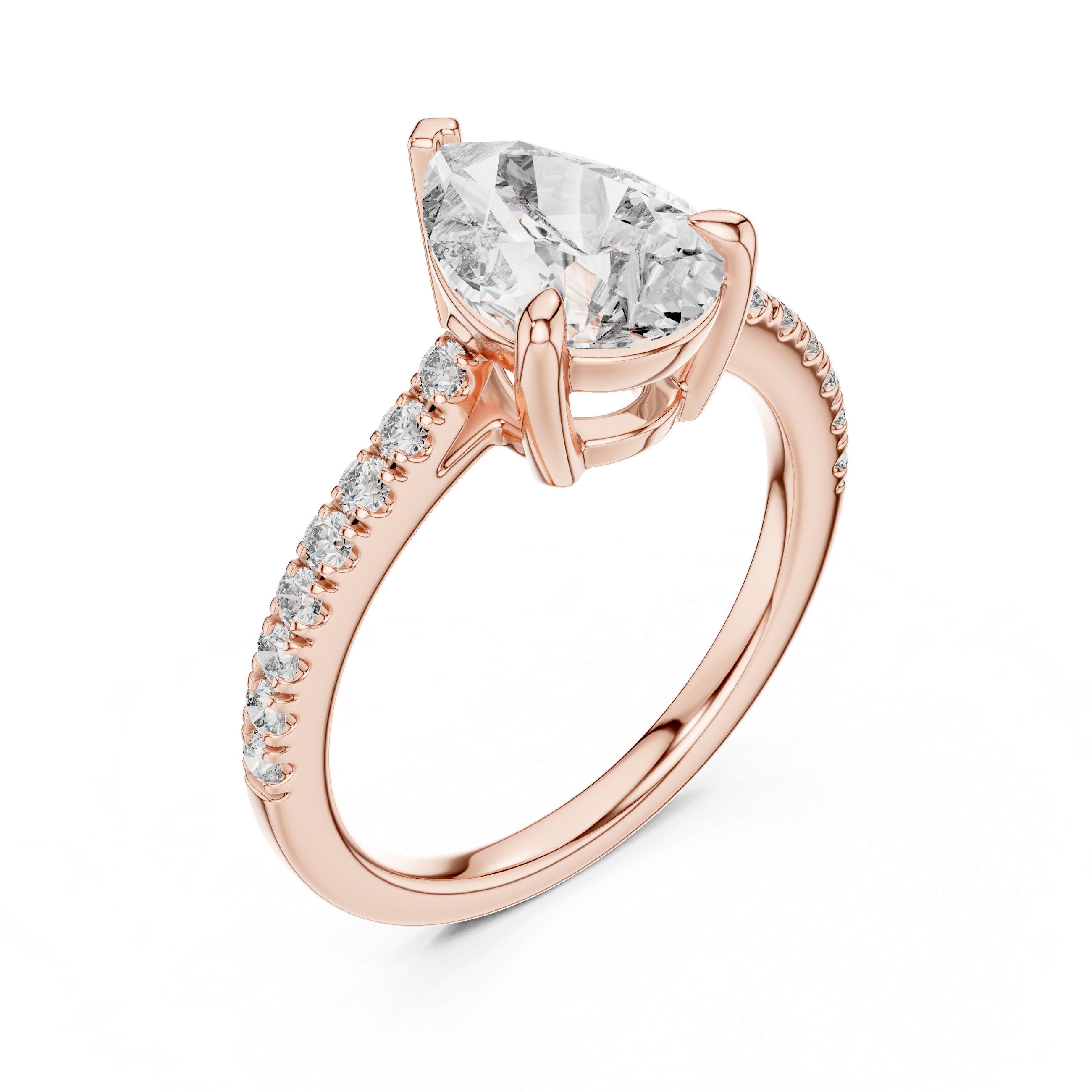 Pear Lab Grown Diamond Split-Shank Engagement Ring