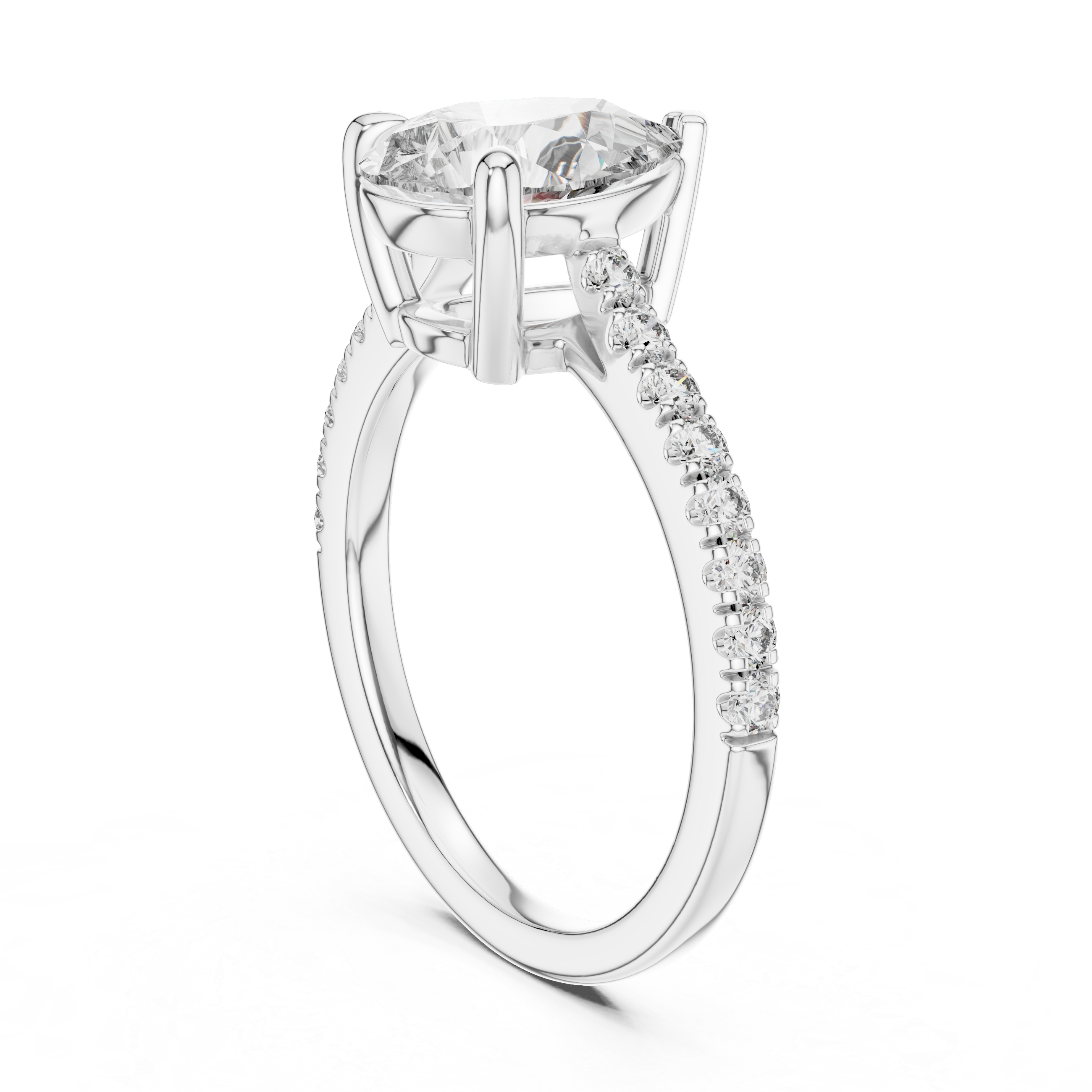 Pear Lab Grown Diamond Split-Shank Engagement Ring