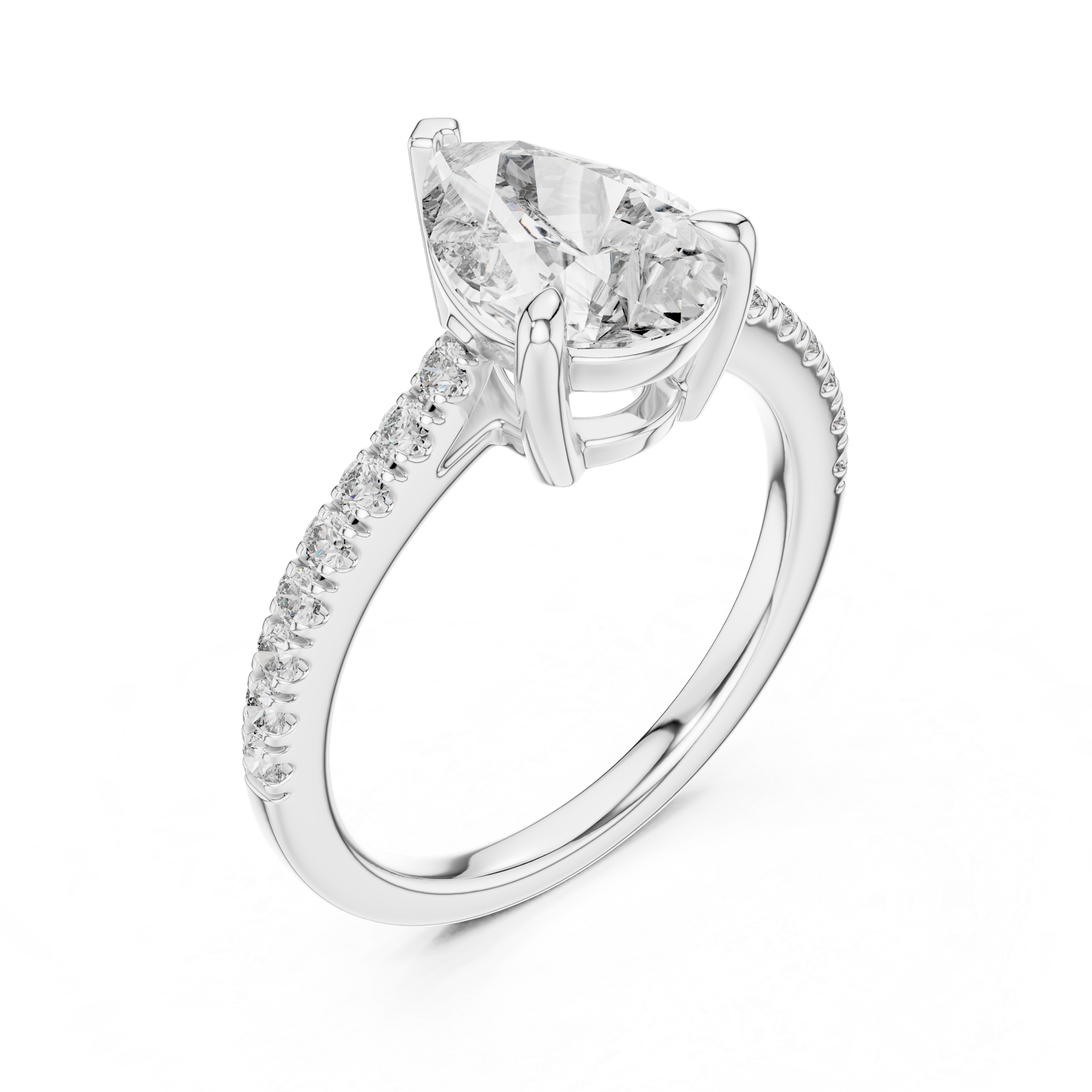 Pear Lab Grown Diamond Split-Shank Engagement Ring
