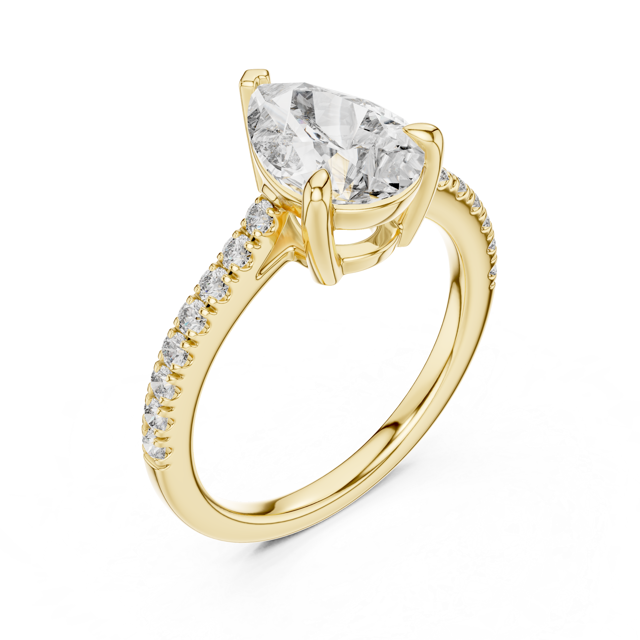 Pear Lab Grown Diamond Split-Shank Engagement Ring