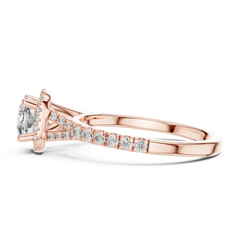 Round Lab Grown Diamond Halo Engagement Ring