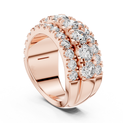 Round Cluster Lab Grown Diamond Wedding Band