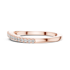 10K White Gold Round Lab Grown Diamond Channel-Set Wedding Band