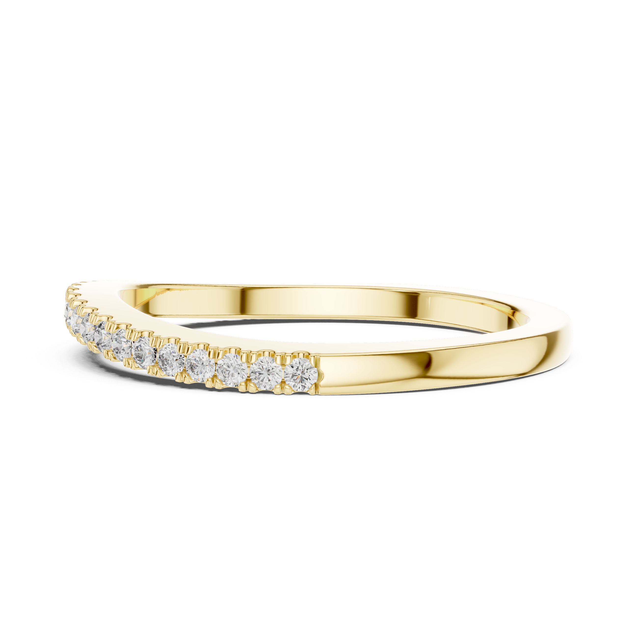 10K White Gold Round Lab Grown Diamond Channel-Set Wedding Band