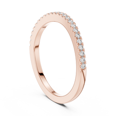 10K White Gold Round Lab Grown Diamond Channel-Set Wedding Band