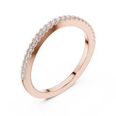 10K White Gold Round Lab Grown Diamond Channel-Set Wedding Band
