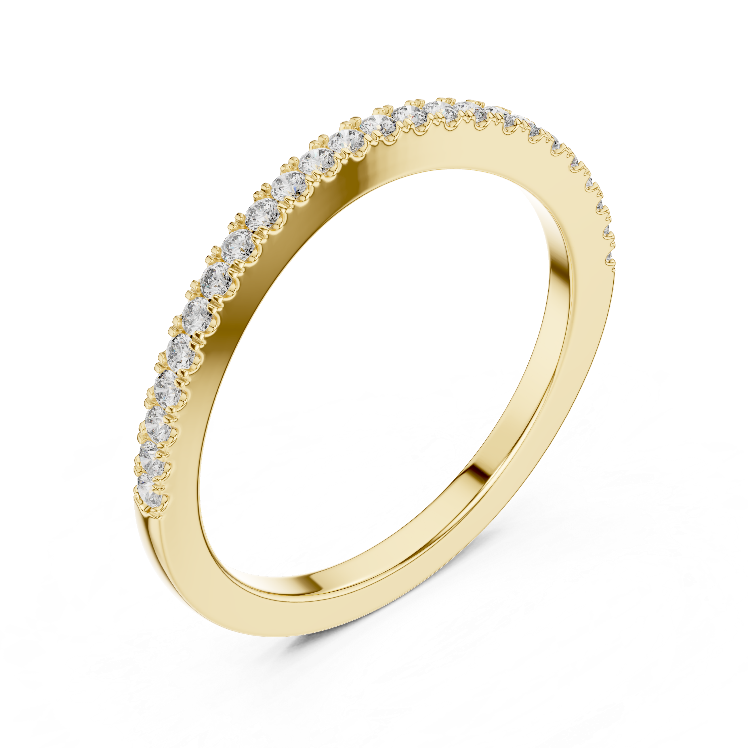 10K White Gold Round Lab Grown Diamond Channel-Set Wedding Band