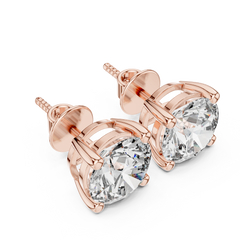 Round Stud Lab Grown Diamond Earrings