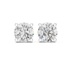 Round Stud Lab Grown Diamond Earrings