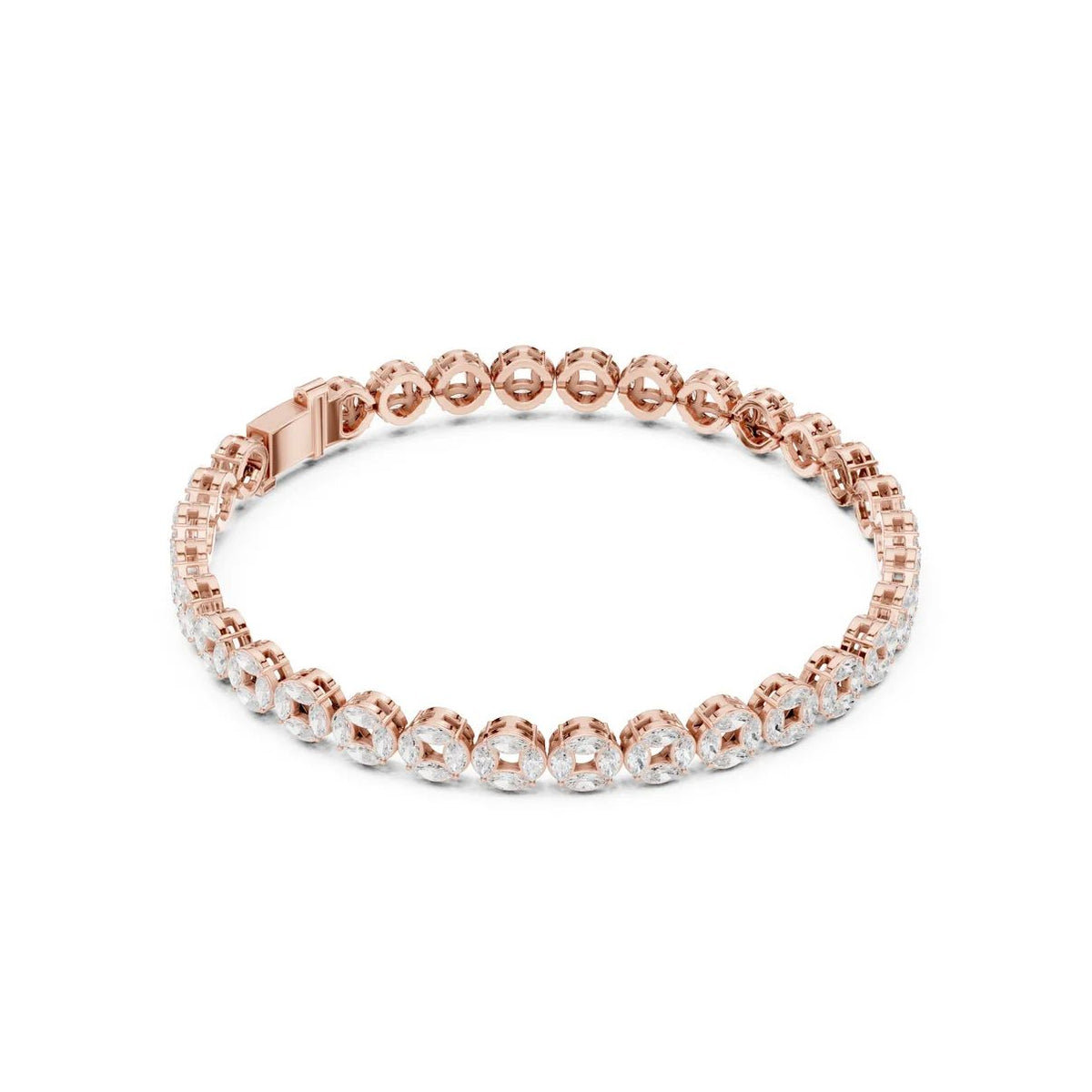 Emerald-Cut Lab-Grown Diamond Tennis Bracelet