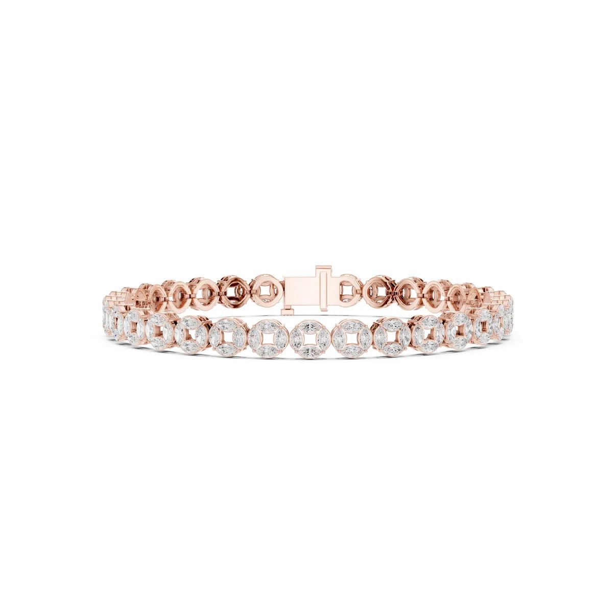 Emerald-Cut Lab-Grown Diamond Tennis Bracelet