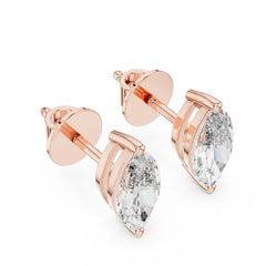 Pear-Shaped Lab-Grown Diamond Stud Earrings