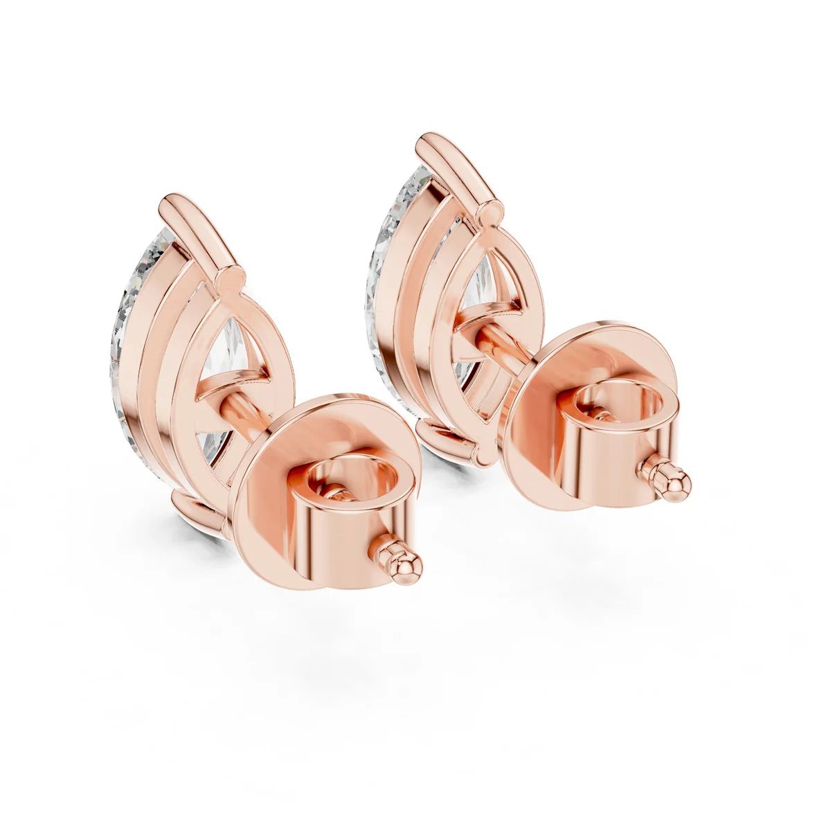 Pear-Shaped Lab-Grown Diamond Stud Earrings