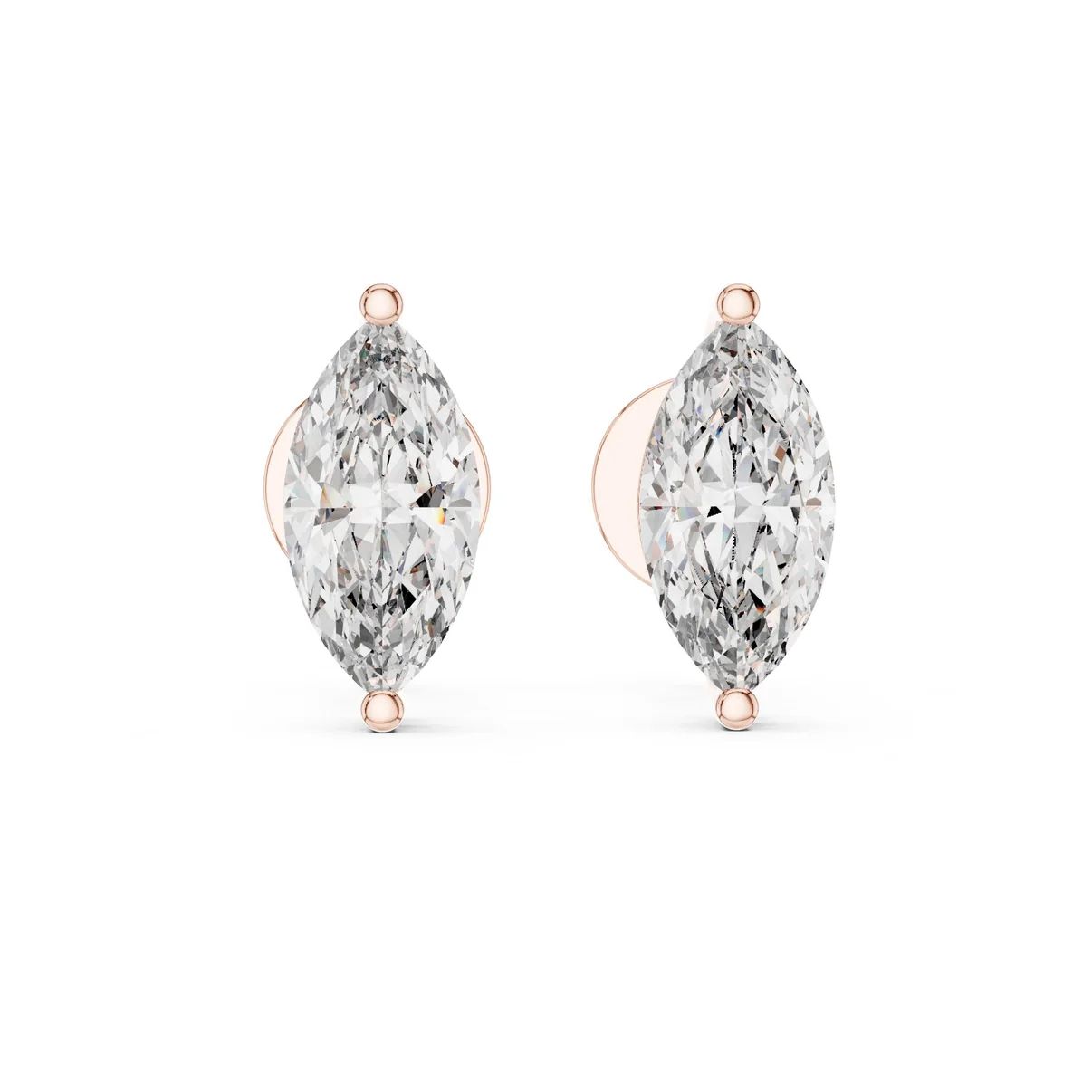 Pear-Shaped Lab-Grown Diamond Stud Earrings