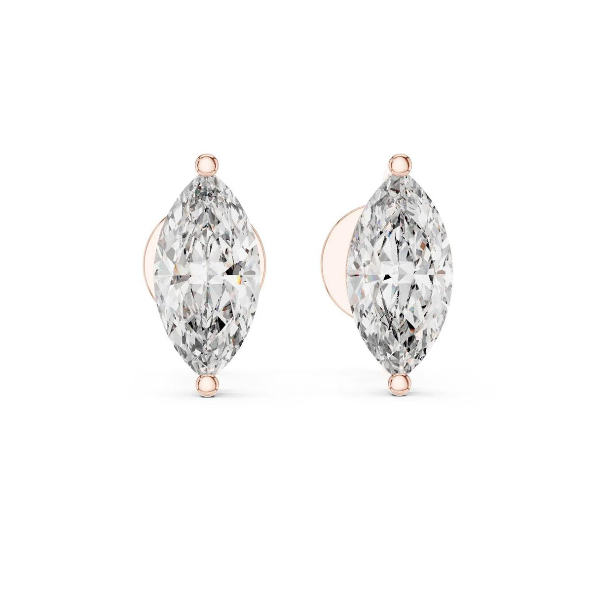 Pear-Shaped Lab-Grown Diamond Stud Earrings