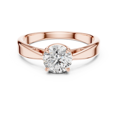 Round Lab Grown Diamond Solitaire Engagement Ring