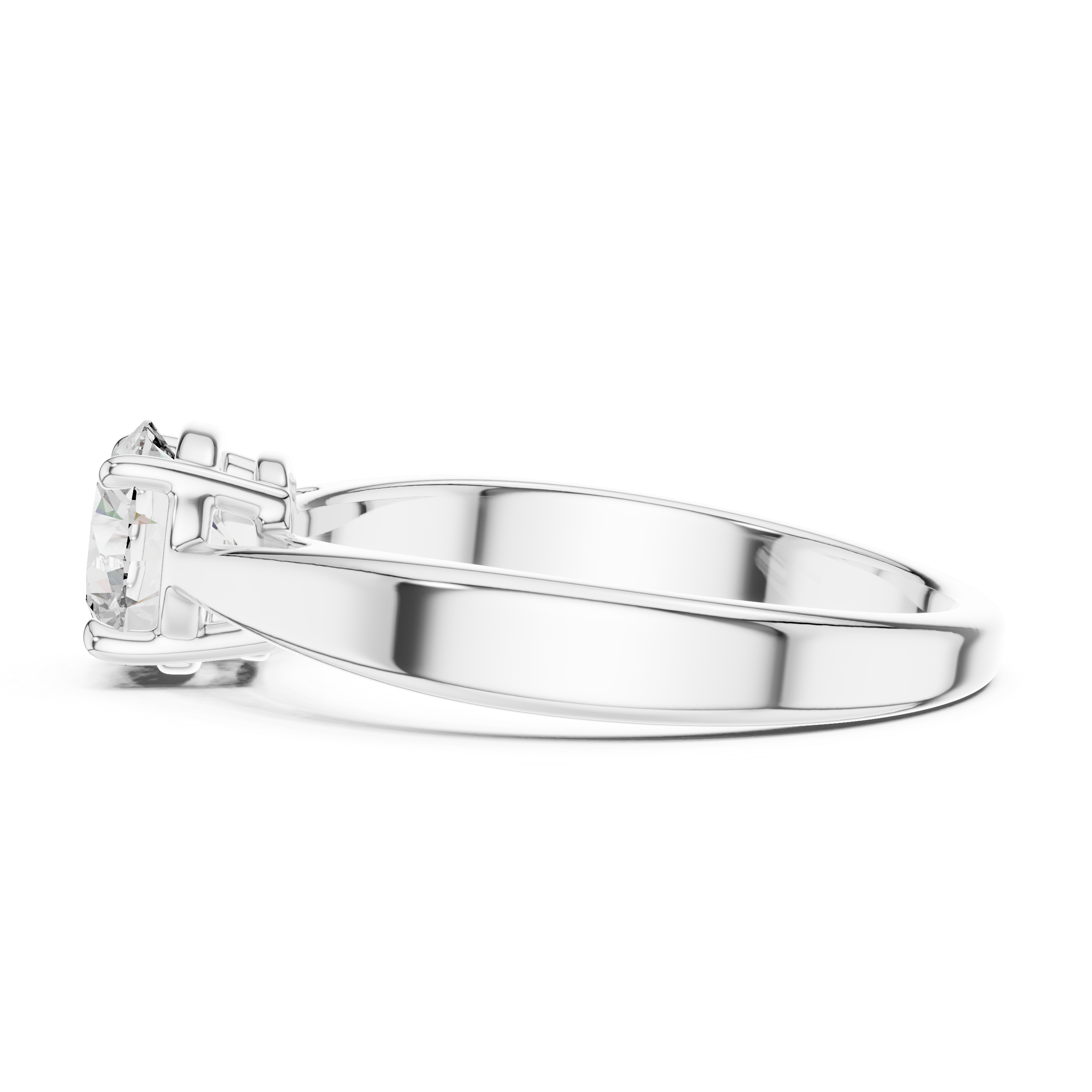 Round Lab Grown Diamond Solitaire Engagement Ring
