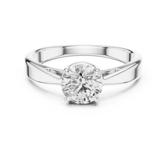 Round Lab Grown Diamond Solitaire Engagement Ring