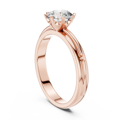 Round Solitaire Lab Grown Diamond Ring