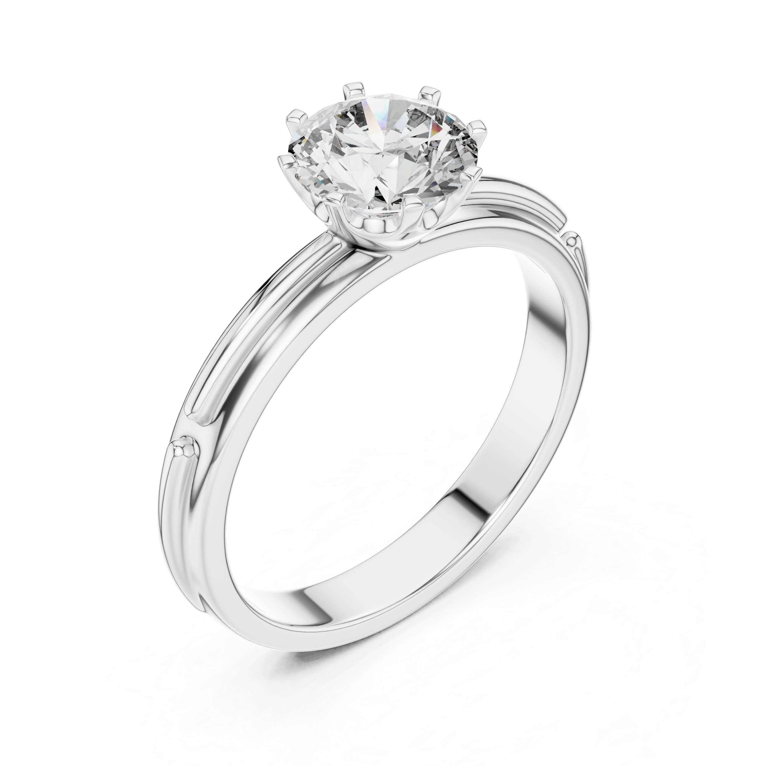 Round Solitaire Lab Grown Diamond Ring