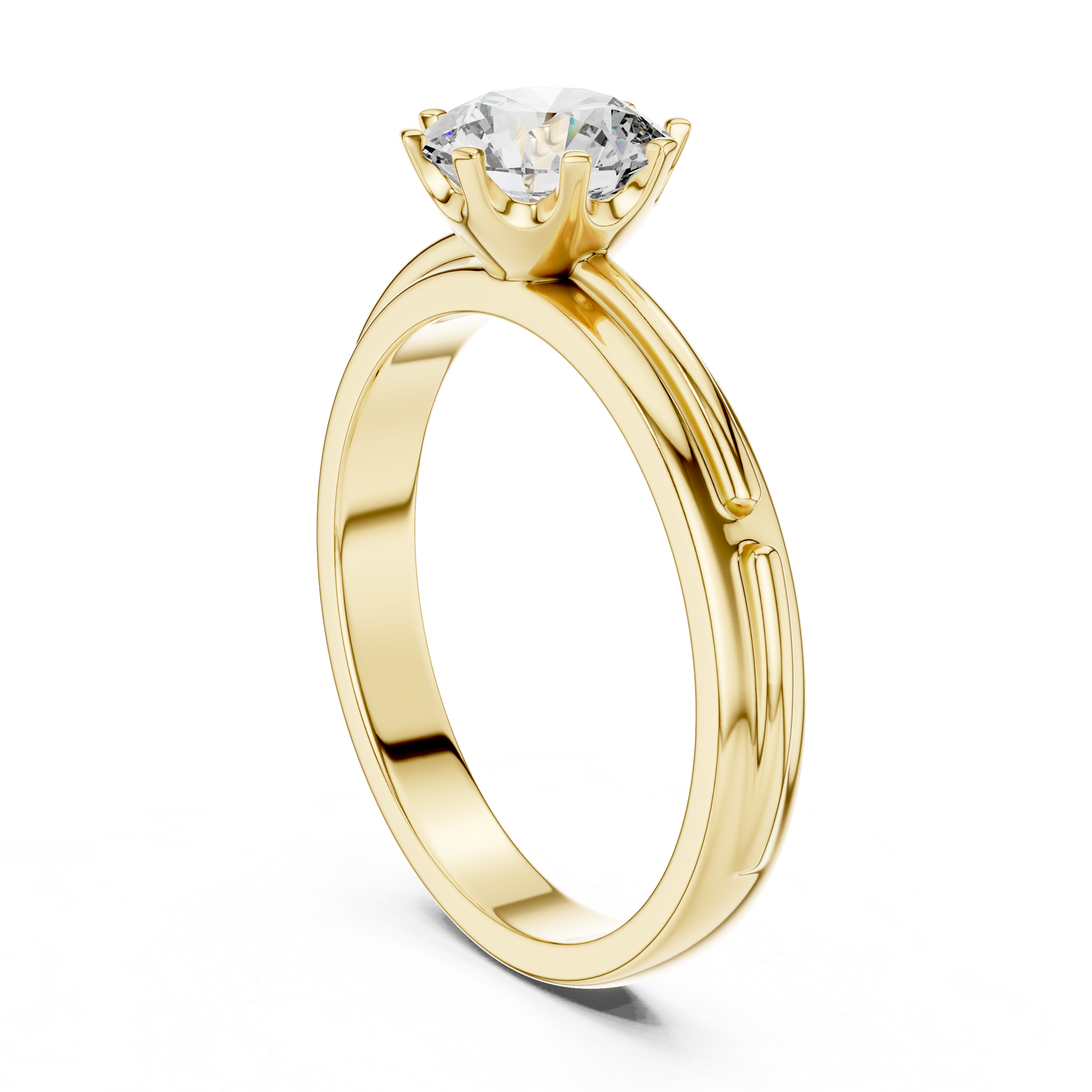 Round Lab Grown Diamond Solitaire Engagement Ring