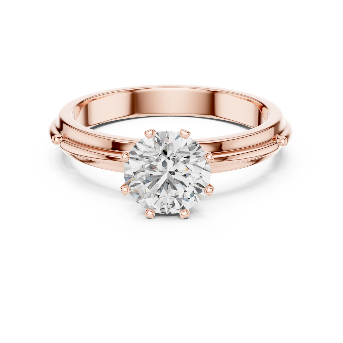 Round Solitaire Lab Grown Diamond Ring