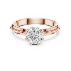 Round Lab Grown Diamond Solitaire Engagement Ring