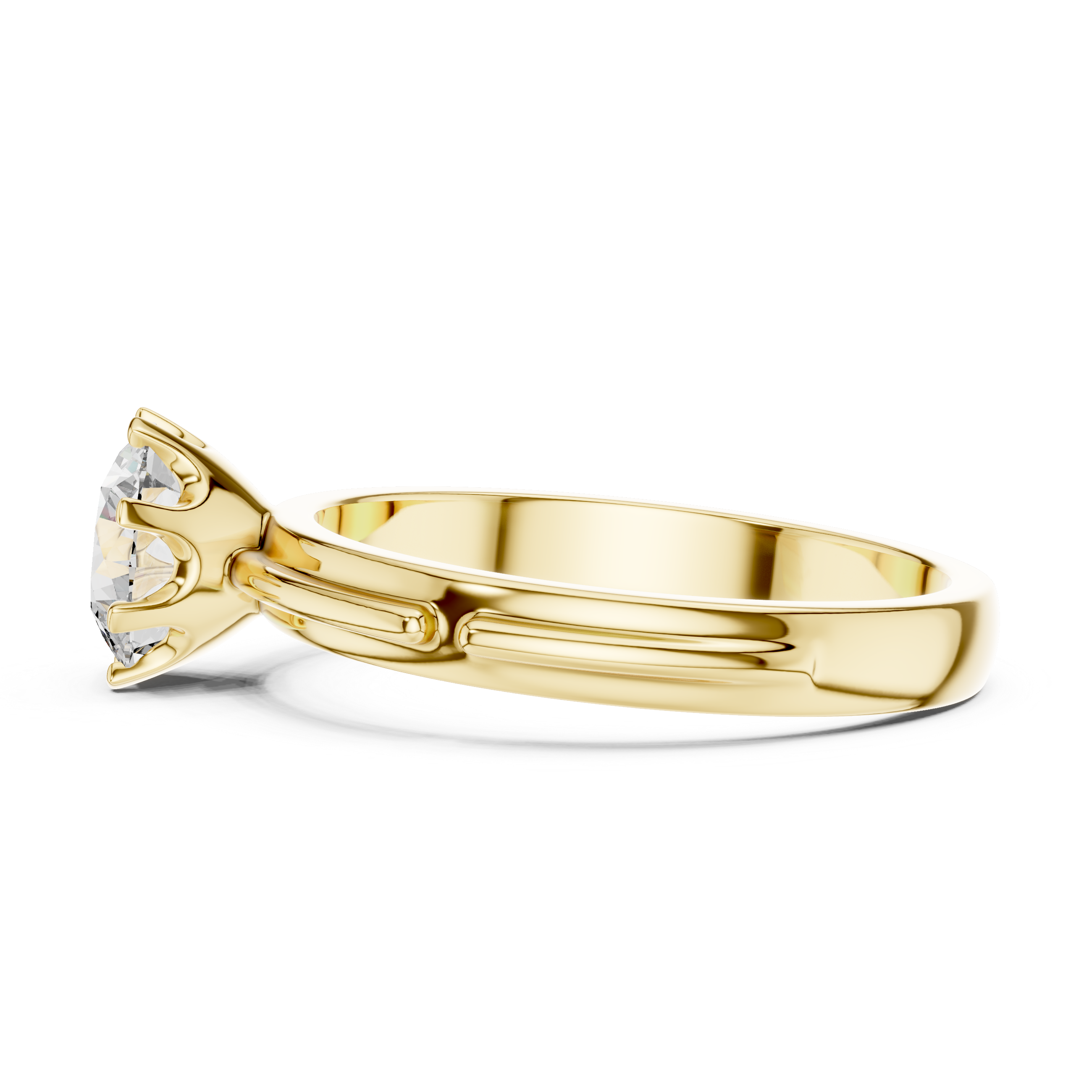 Round Lab Grown Diamond Solitaire Engagement Ring