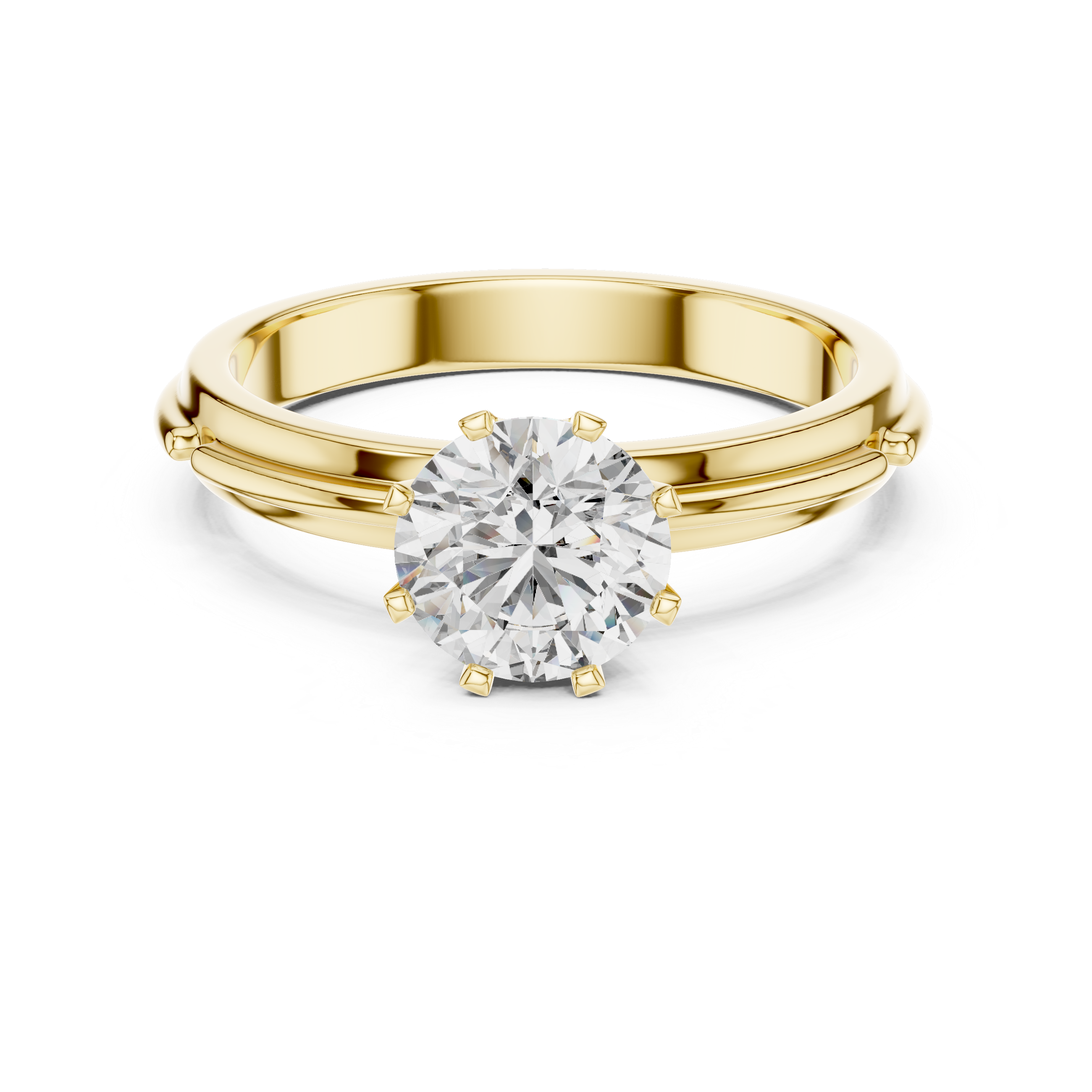 Round Lab Grown Diamond Solitaire Engagement Ring