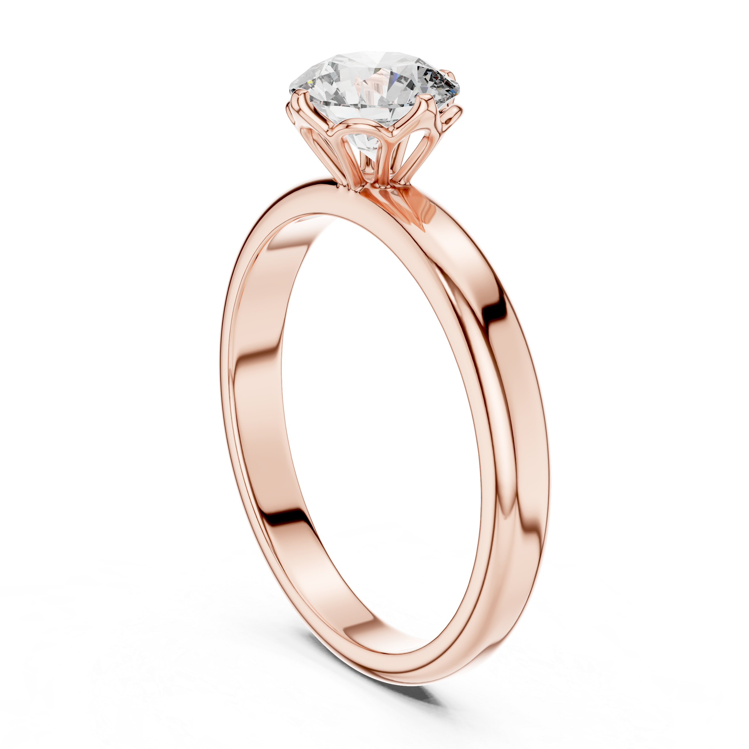 Round Lab Grown Diamond Solitaire Engagement Ring