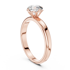 Round Lab Grown Diamond Solitaire Engagement Ring