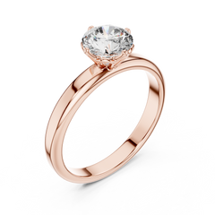 Round Lab Grown Diamond Solitaire Engagement Ring