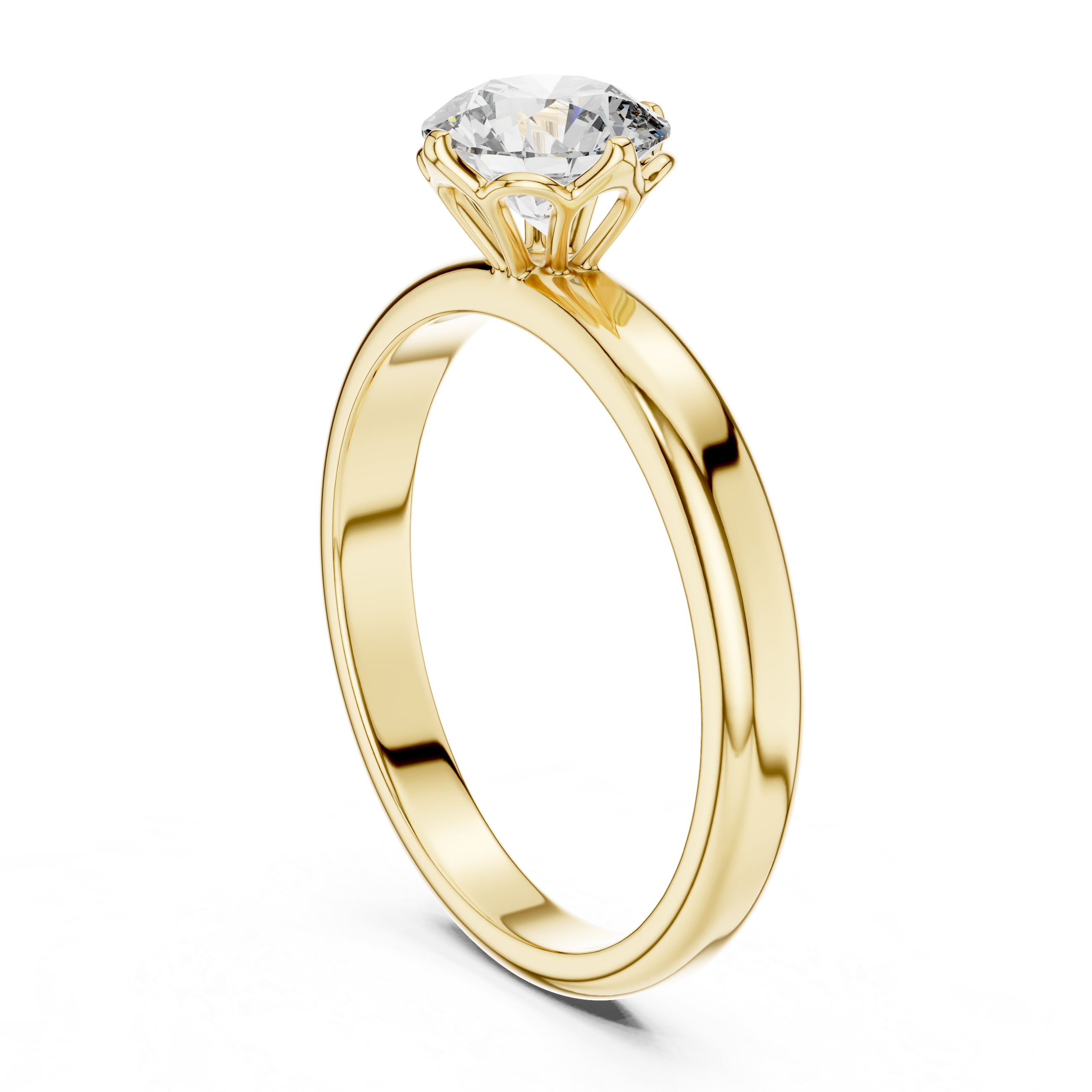 Round Lab Grown Diamond Solitaire Engagement Ring