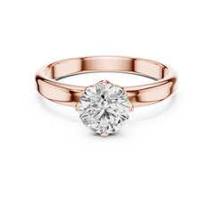 Round Lab Grown Diamond Solitaire Engagement Ring