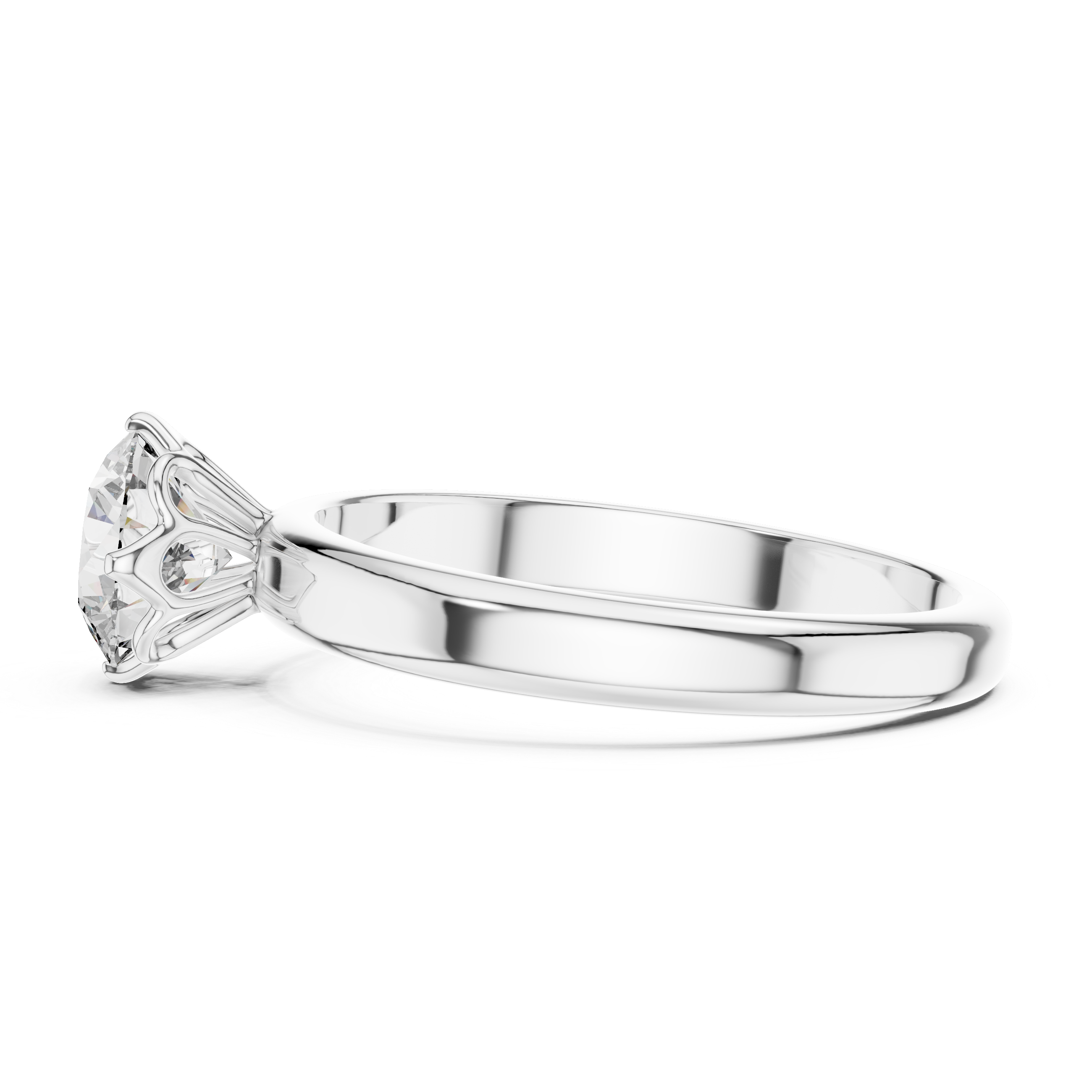 Round Lab Grown Diamond Solitaire Engagement Ring