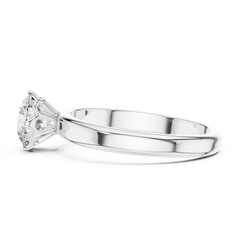 Round Lab Grown Diamond Solitaire Engagement Ring