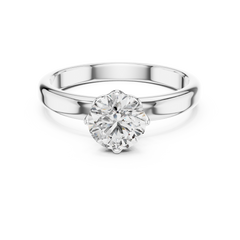 Round Lab Grown Diamond Solitaire Engagement Ring