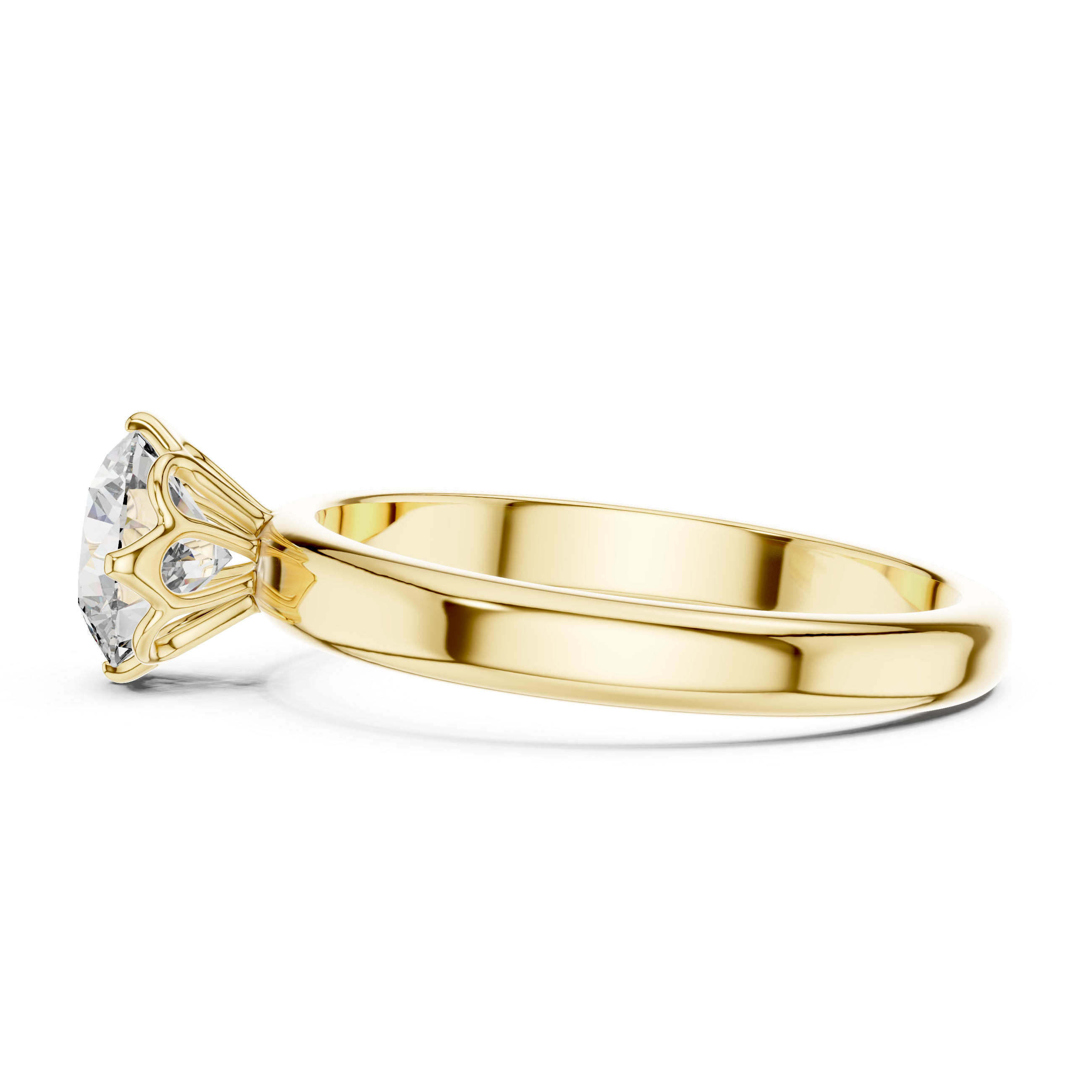 Round Lab Grown Diamond Solitaire Engagement Ring