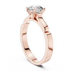 Round Lab Grown Diamond Solitaire Engagement Ring