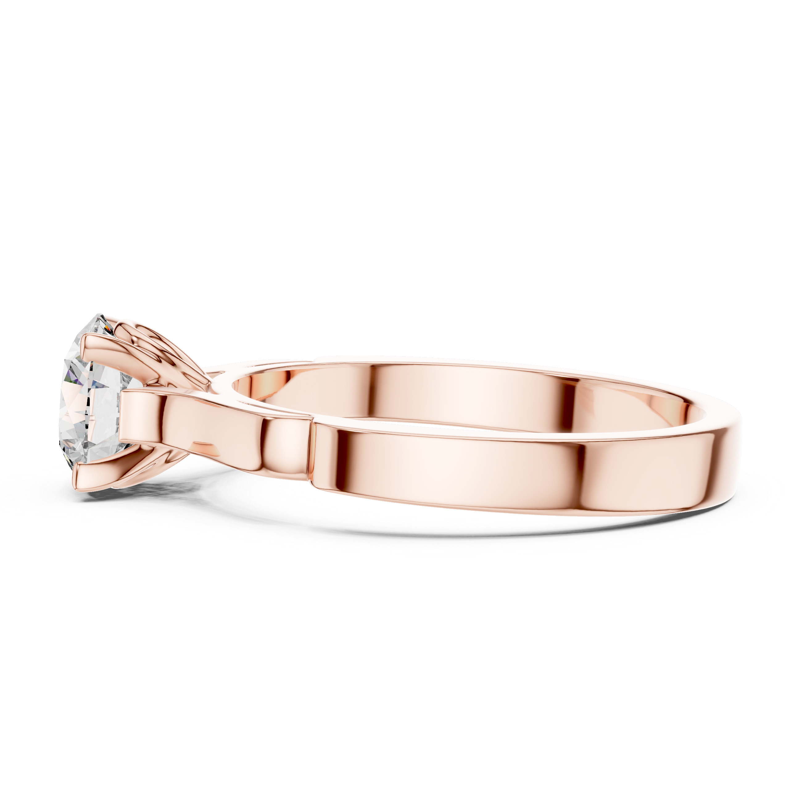 Round Lab Grown Diamond Solitaire Engagement Ring