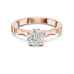 Round Lab Grown Diamond Solitaire Engagement Ring