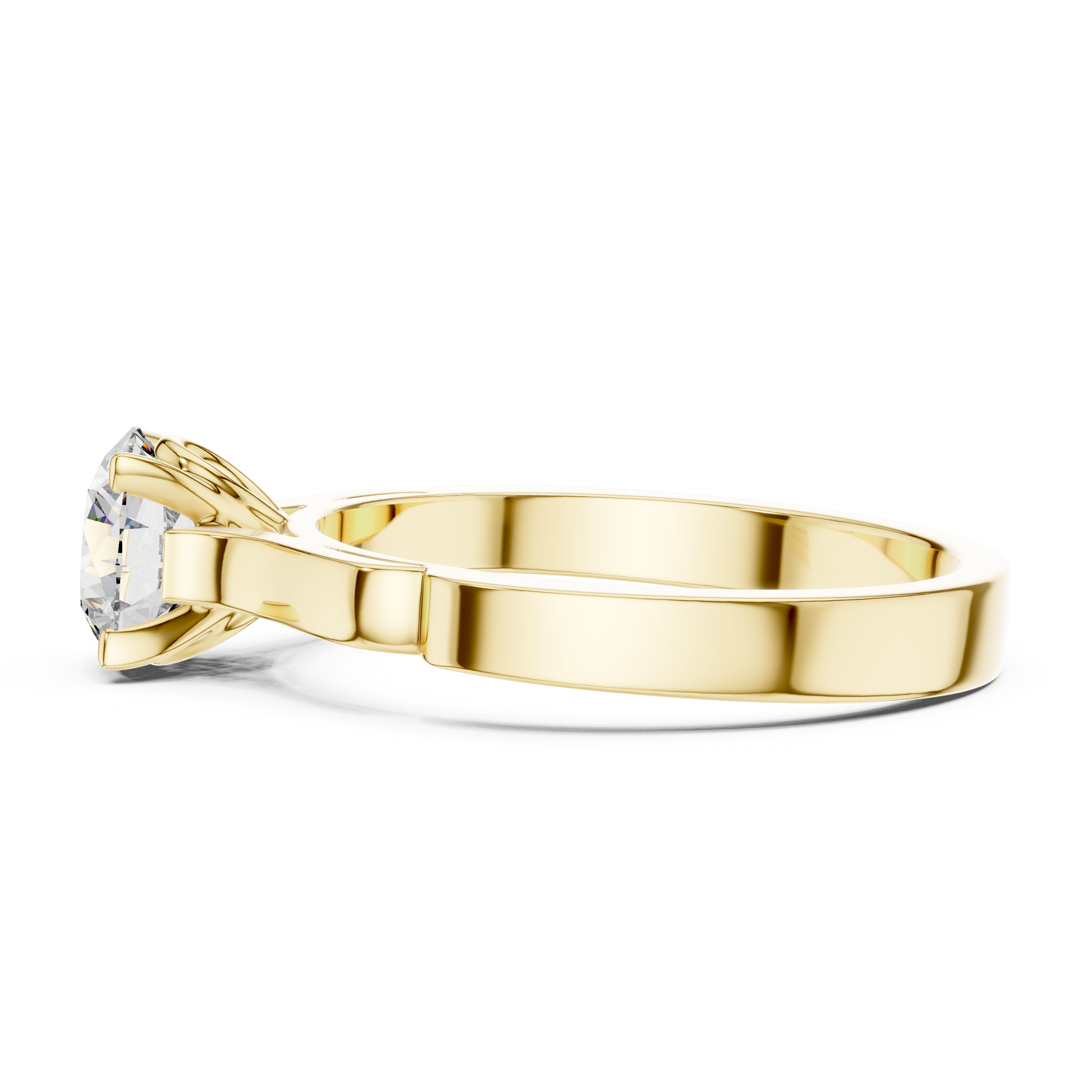 Round Lab Grown Diamond Solitaire Engagement Ring