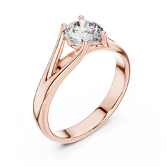 Round Lab Grown Diamond Solitaire Engagement Ring