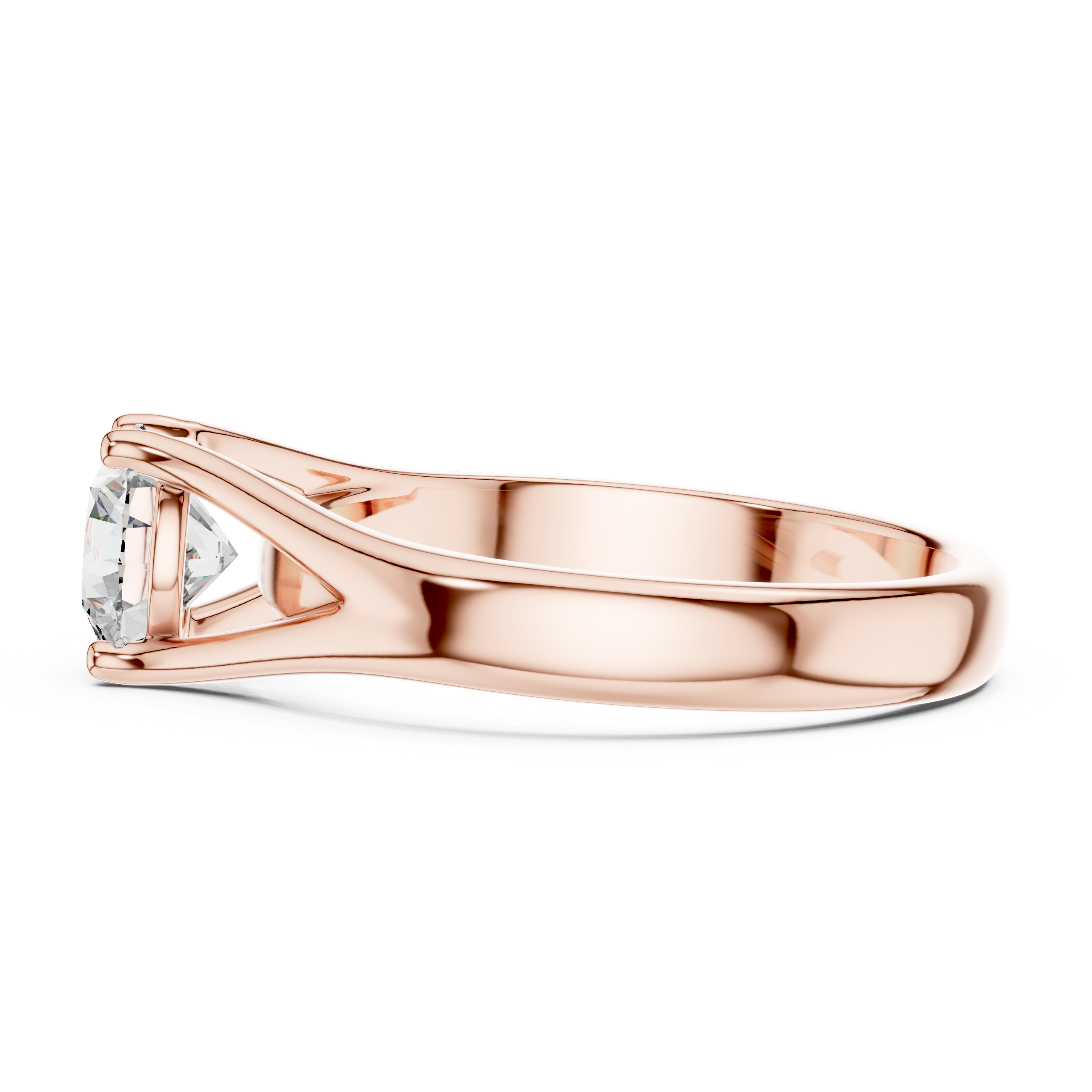 Round Lab Grown Diamond Solitaire Engagement Ring