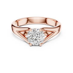 Round Lab Grown Diamond Solitaire Engagement Ring